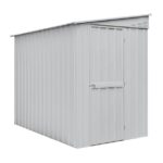 KOVINSKA VRTNA HIŠKA GLOBEL LEANTO 58 SREBRNA Š145 X G234 X V204 CM - slika 4